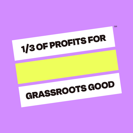 1/3 of profits for grassroots good.
